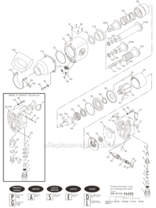 Page A Diagram and Parts List for CP6110 T025101 Chicago Pneumatic Wrench